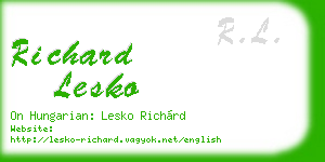 richard lesko business card