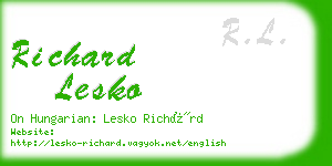 richard lesko business card